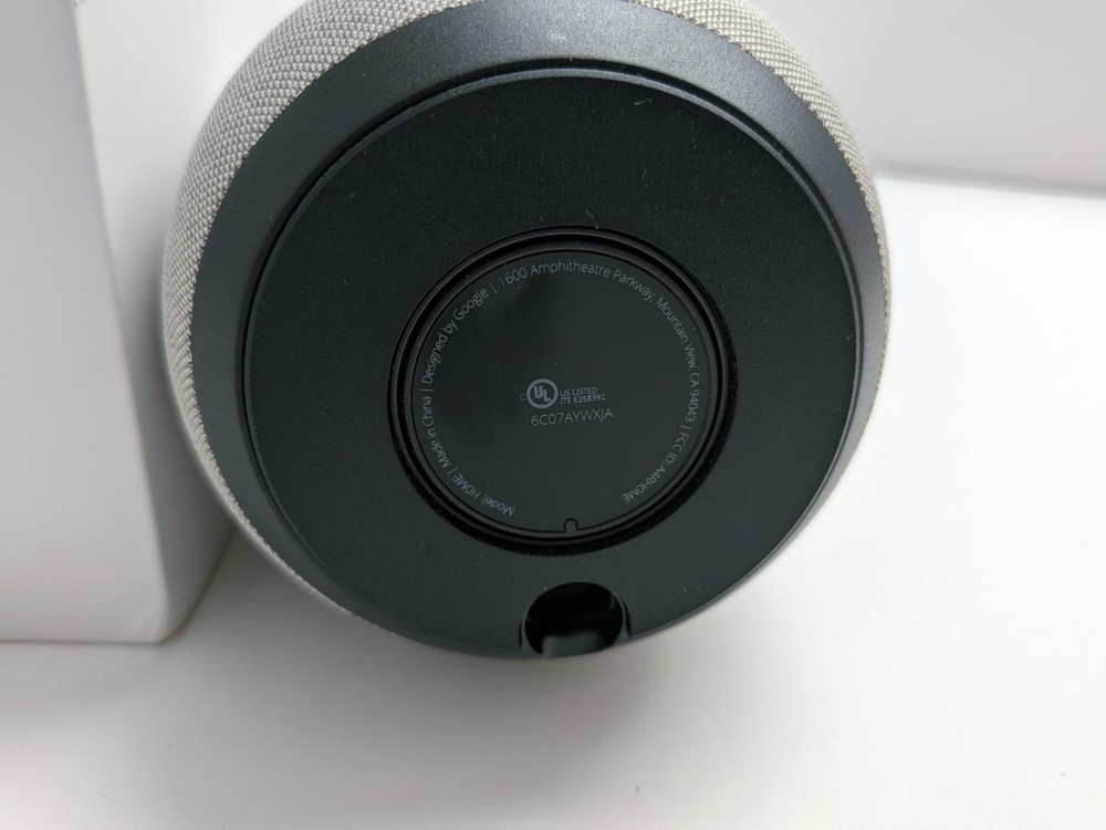Google Home Smart Speaker White/Gray GA3A00417A14 Wi-Fi Bluetooth Voice Control