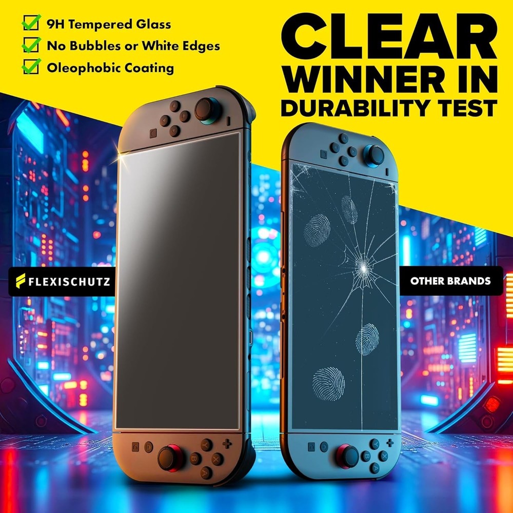 FlexiSchutz® Screen Protector Compatible with Nintendo Switch 2 [2-Pack]