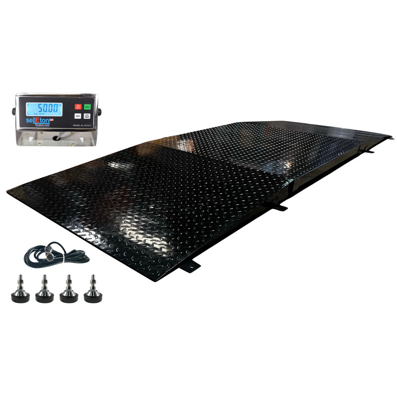 SellEton Smart Ready Floor scale with 2 Ramps / Pallet size