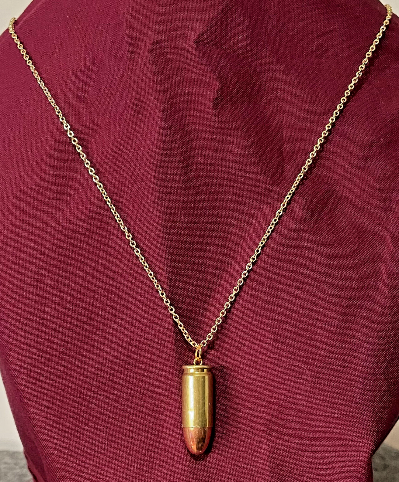 9mm Bullet Rose Gold Necklace ~ Veteran Made ~