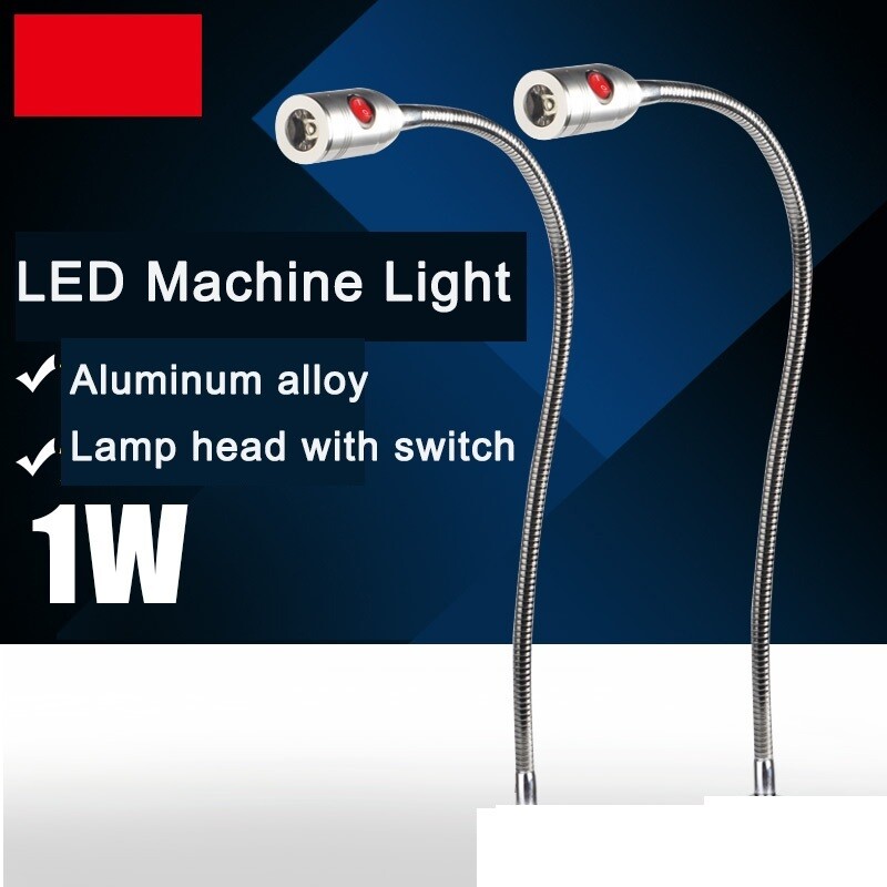 LED Machine Light Long Arm Hose Micro-machine Tool Work Light 24V Gooseneck Lamp