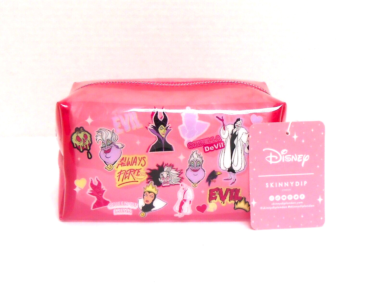 Disney Villains Skinnydip Pink Cosmetic Make-Up Bag