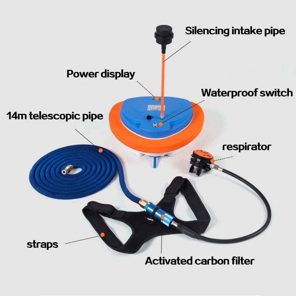 Scuba Diving Ventilator Tankless Diving System Portable & Rechargeable