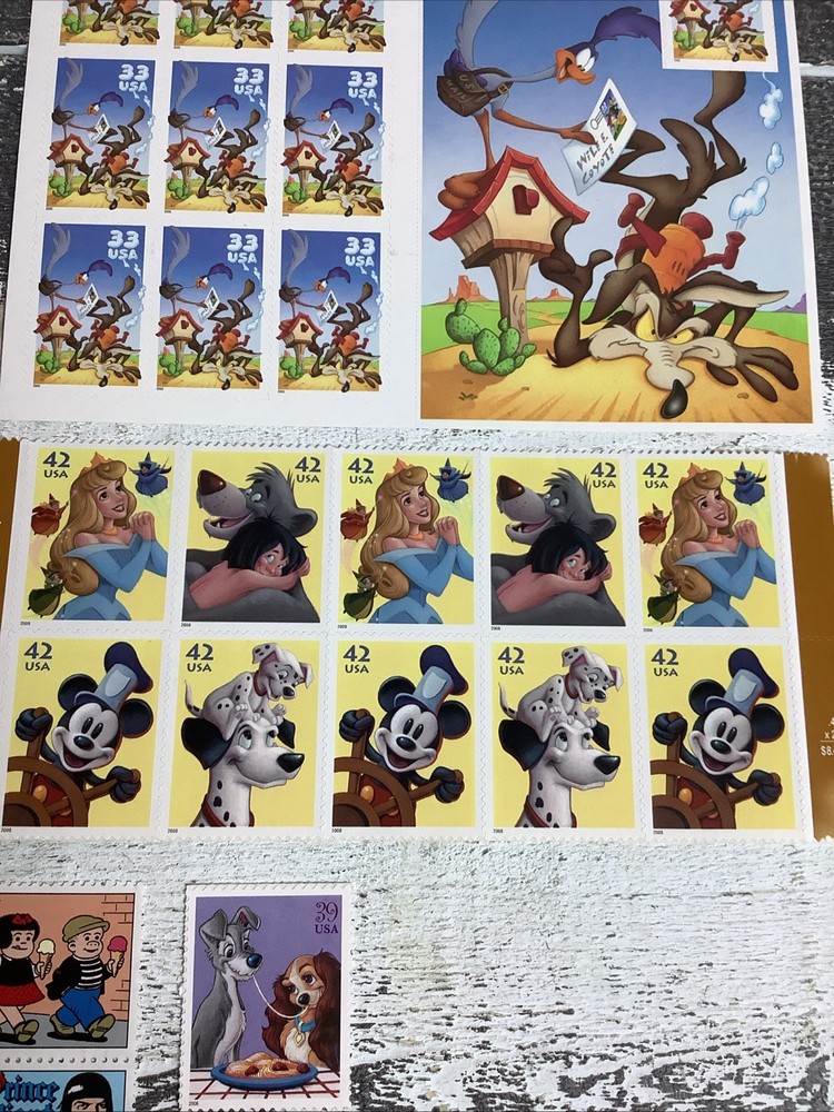 USPS Various Cartoon Stamps