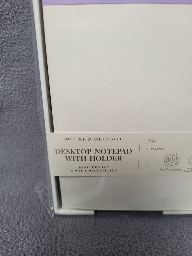 Wit and Delight Best Idea Yet Desktop Notepad with Holder