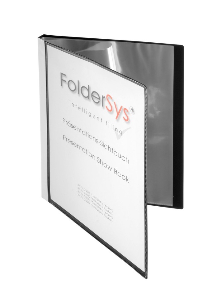 Display Folders DIN A4 Capacity 10 Pockets Black