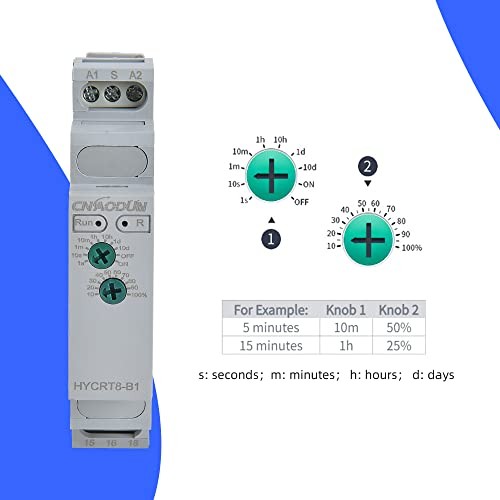 Time Delay Relay, Delay Off HYCRT8-B1 0.1s-10days HYCRT8-B1,Single Function