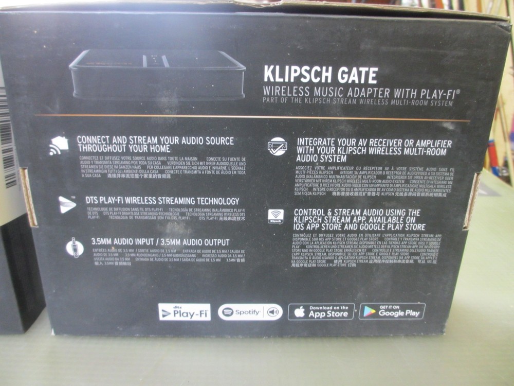1 NEW Klipsch® Gate Wireless Music Adapter w/ Play-Fi