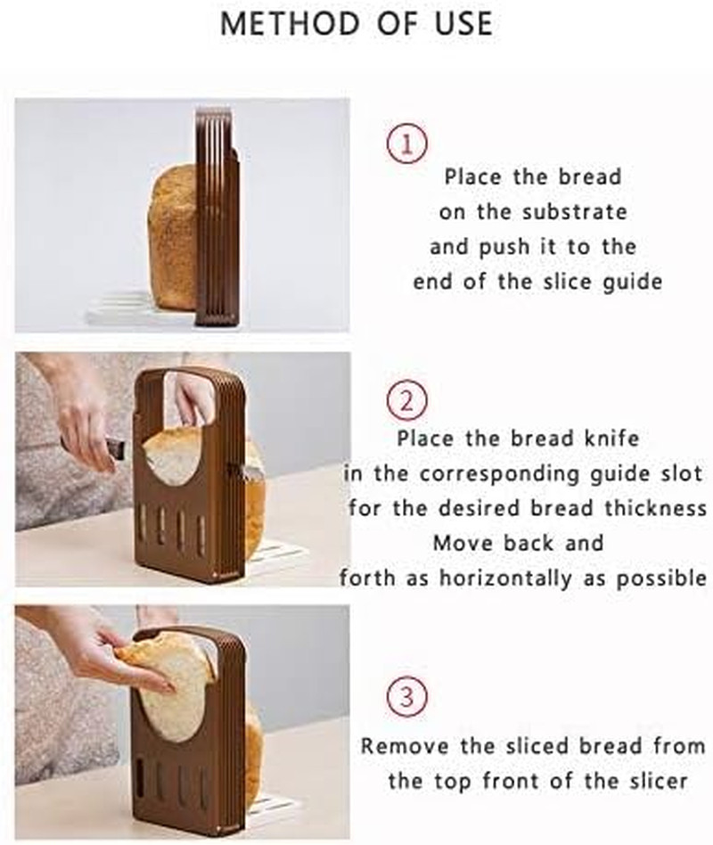 , Foldable Compact Bread Slicing Guide - Bake Slicer Cutter for Homemade Bread,