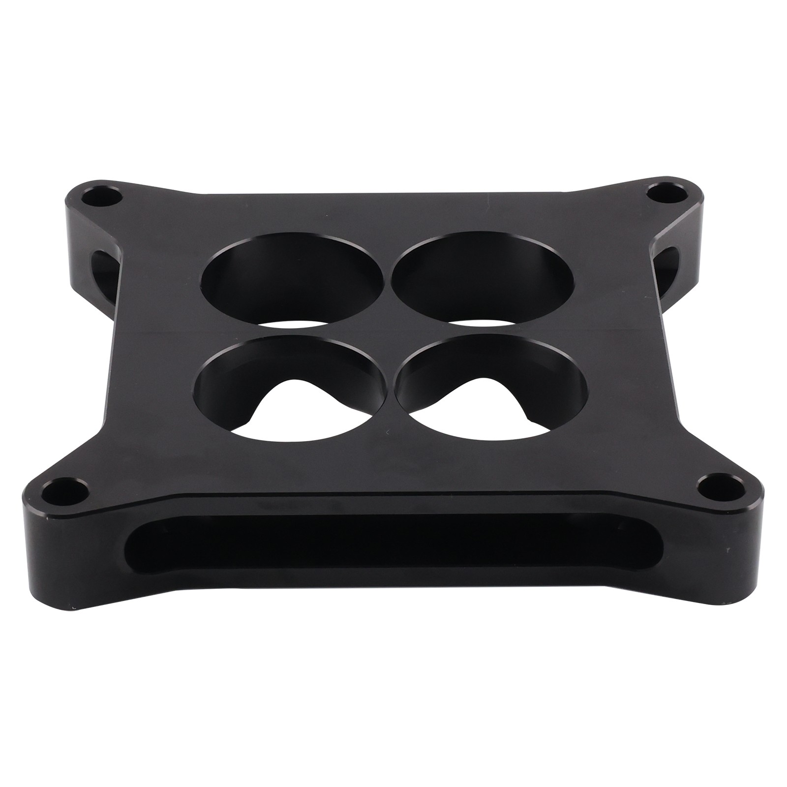 New 1"Thick Aluminum 4150 CNC Machined Carburetor Spacer Square Bore 4 Port BLK