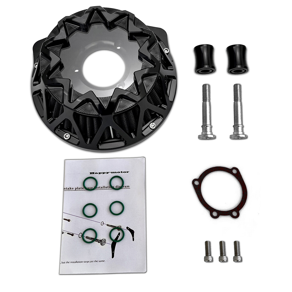 Black Cross Air Cleaner Filter For Harley Softail Slim Dyna FXDB Fat FXDF 00-15