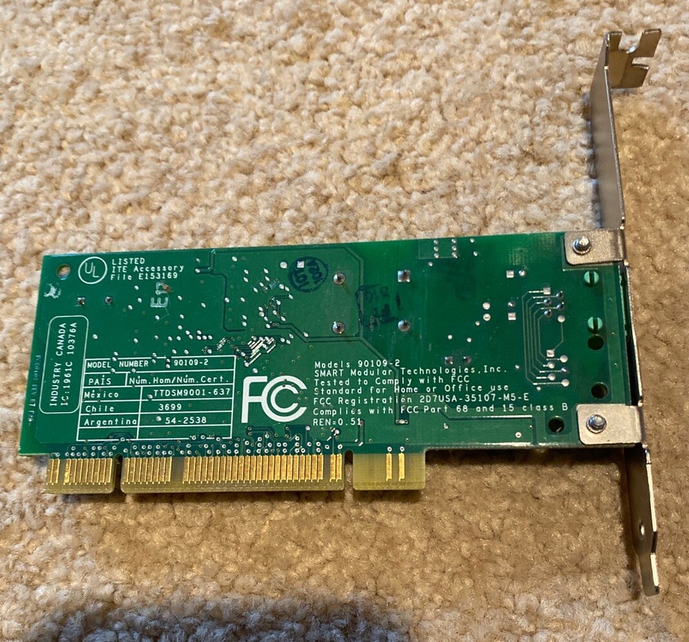 90109-2 Smart Modular Technologies - 5187-1022 PCI Modem - Agere chipset