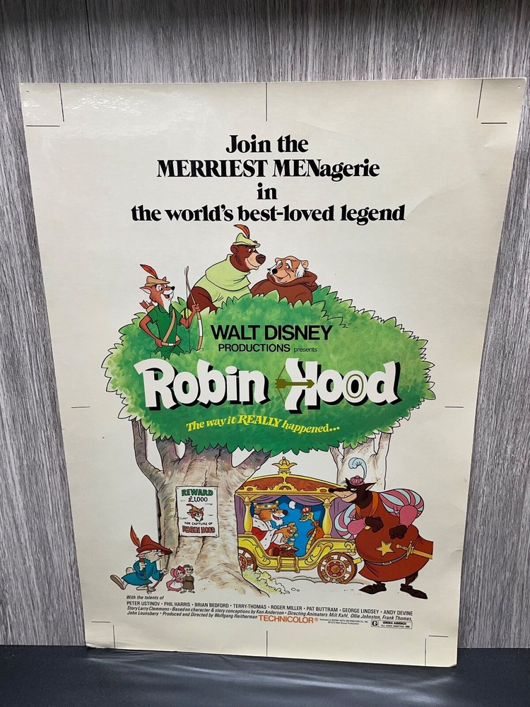 Robin Hood Re-Release Printer Proof Test Sheet Artwork for advertisement