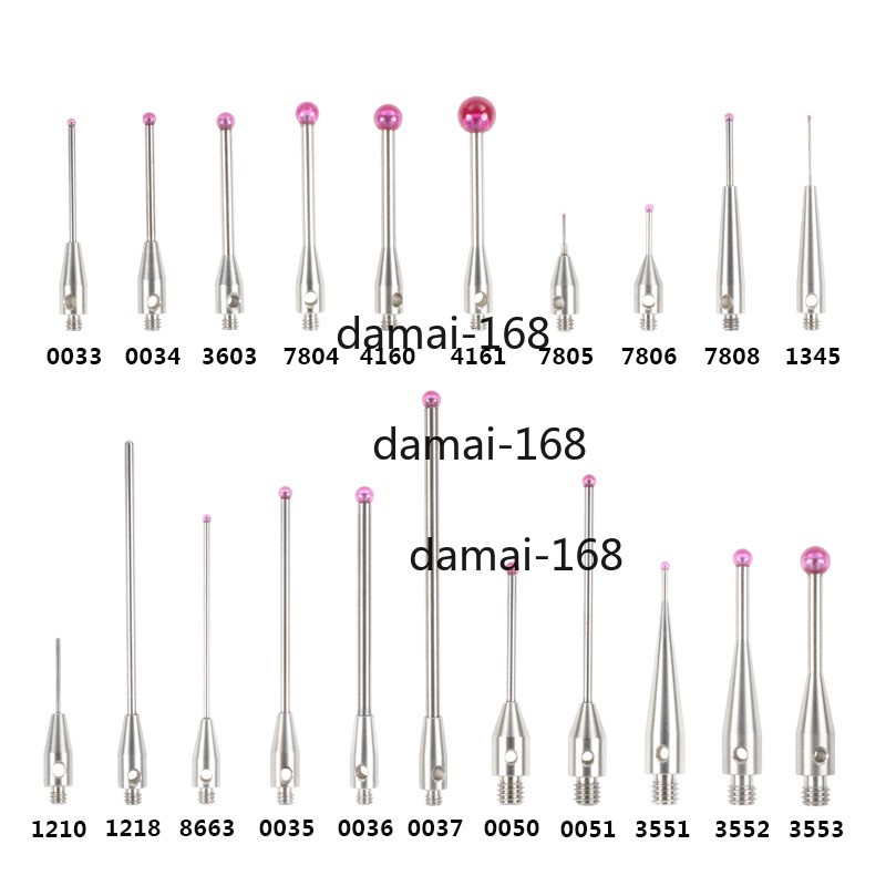 1PC CMM Touch Probe M2/M3 Thread Probe Stylus 0.3-4.0mm Ruby Ball Tips