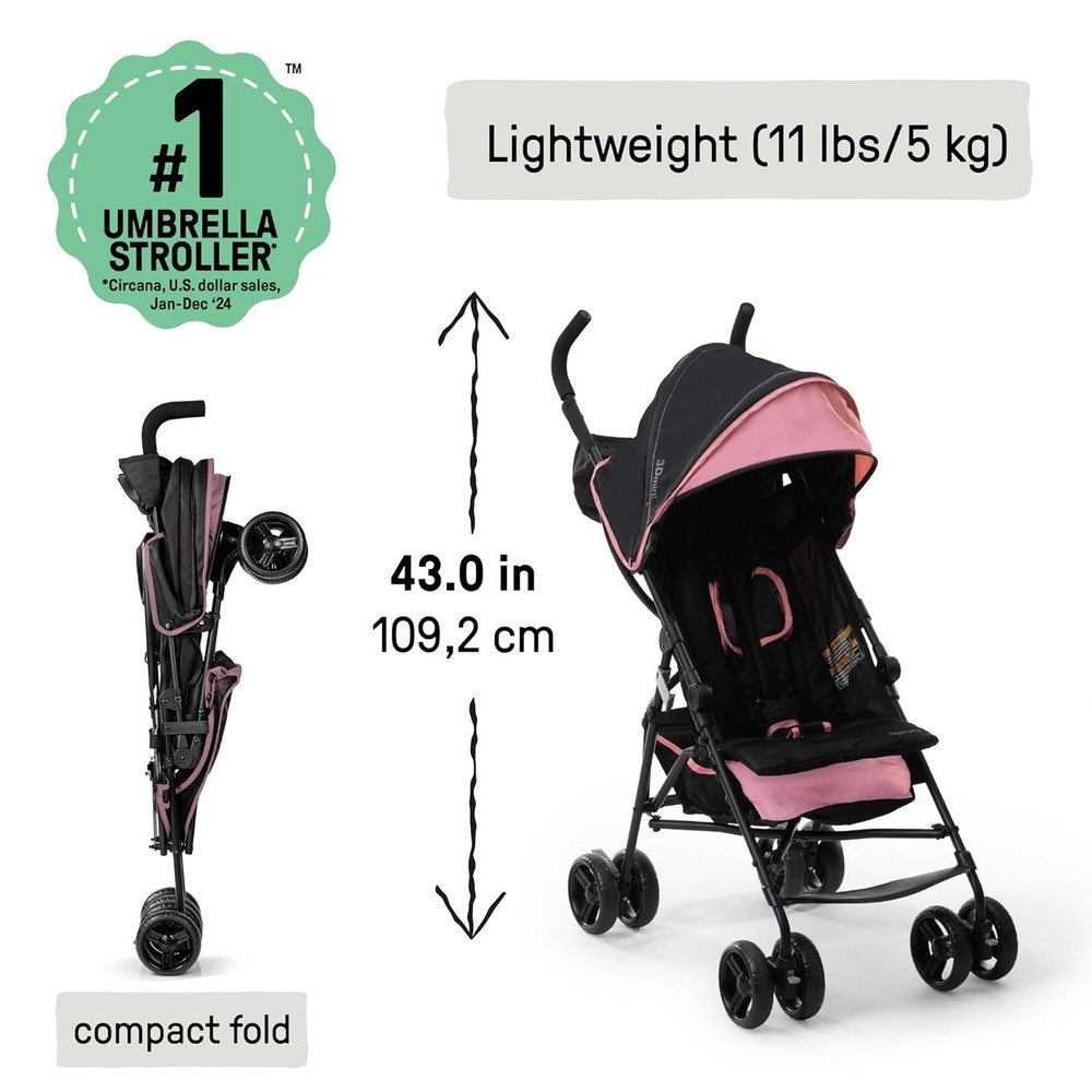 3D Mini Convenience Stroller – Lightweight Stroller with Compact Fold, Multi-...