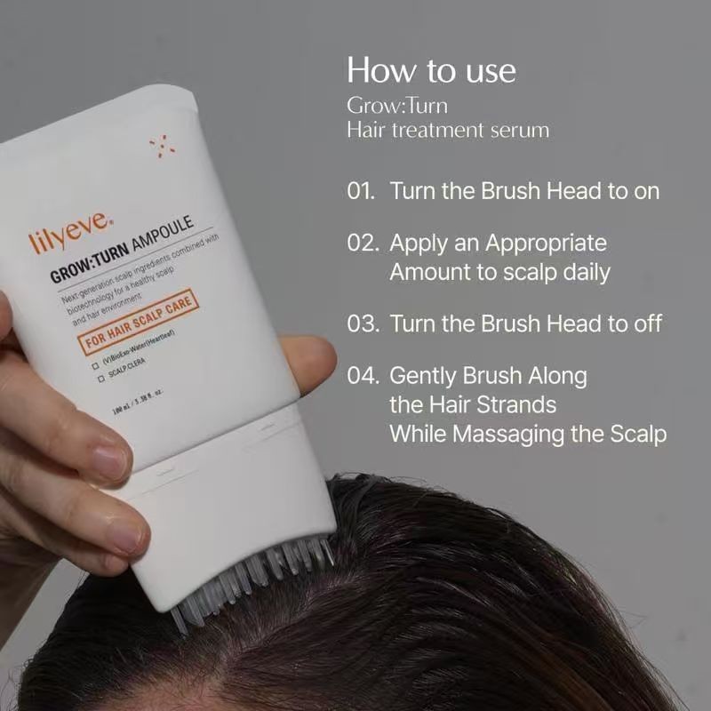 Lilyeve Growturn Hair Growth Serum with Built in Brush for Hair Growth & Thicken