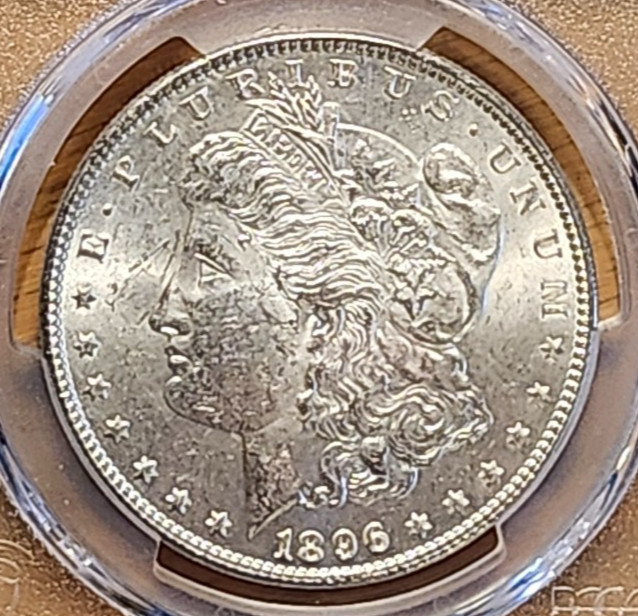 1896 PCGS MS61 MORGAN 90% SILVER 402