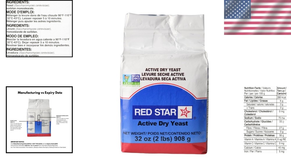 2 Pound Active Dry Yeast - High-Quality Baking Essential for Perfect Breads