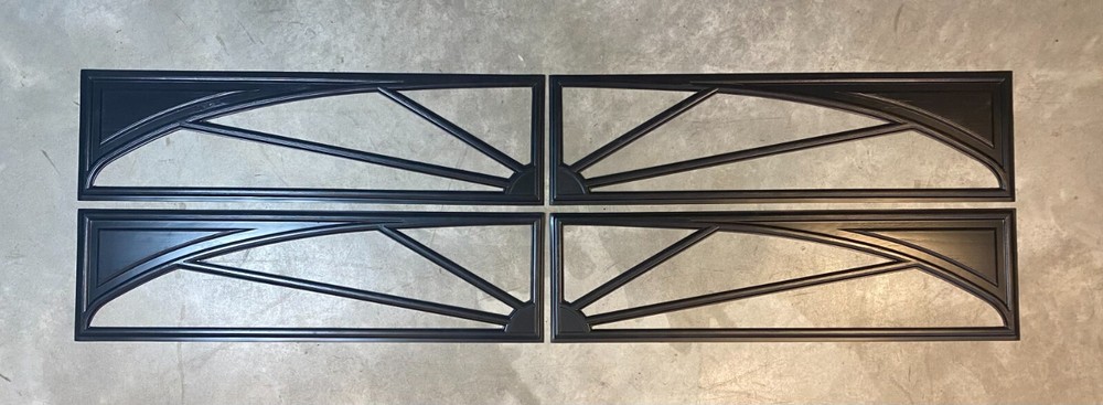 4 Amarr Sunray Replacement Inserts Long Panel Amarr & Pella Garage Doors Black