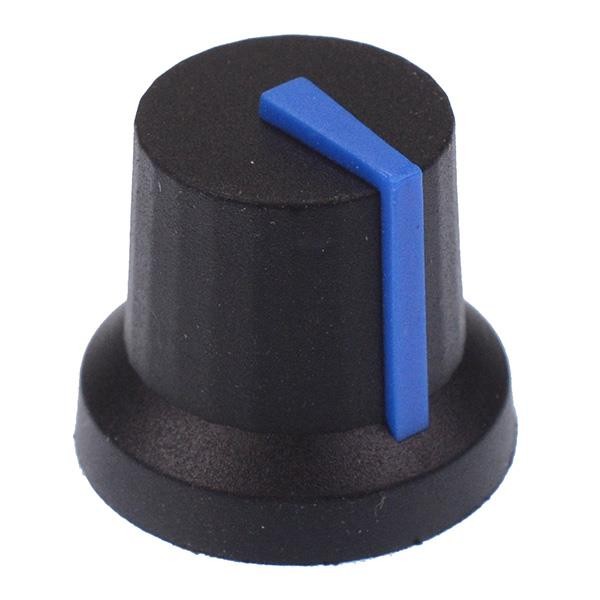 Blue Soft Touch 6mm Splined Knob K87MBR