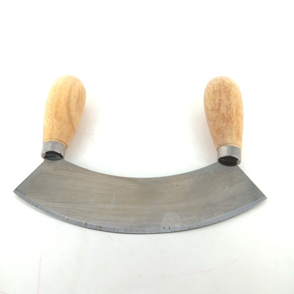 Stainless Single Blade Chopper Wood Handle High Quality Kitchen Tool Durable