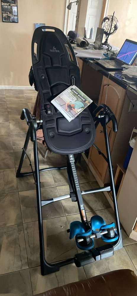 Teeter Adjustable Incline Foldable Inversion Table Black with User Guide