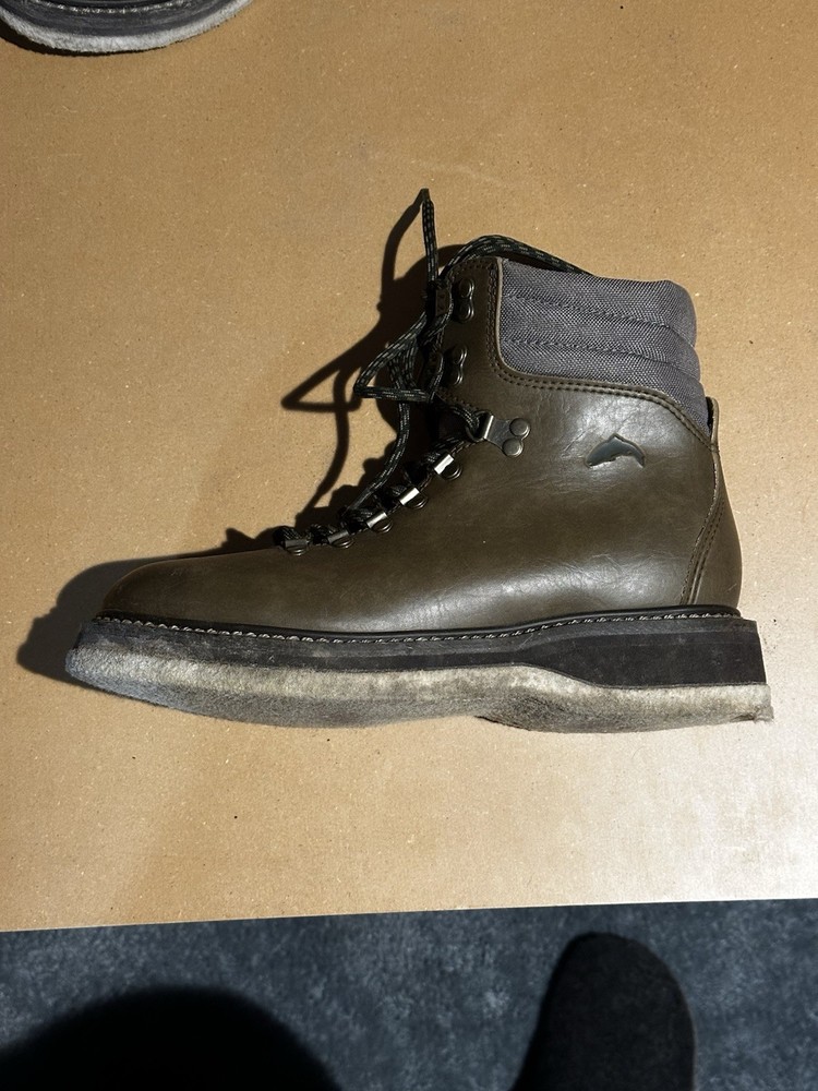 Simms Leather Wading Boots - Felt Sole - Size 7