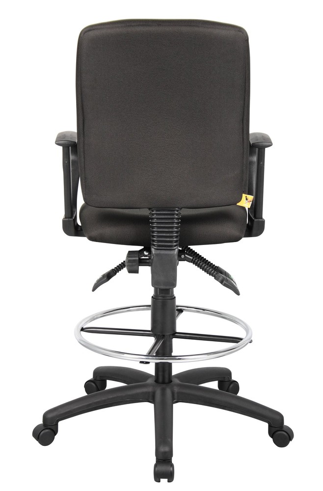 Boss Multi-Function Fabric Drafting Stool W/ Loop Arms MODEL # B1637-BK