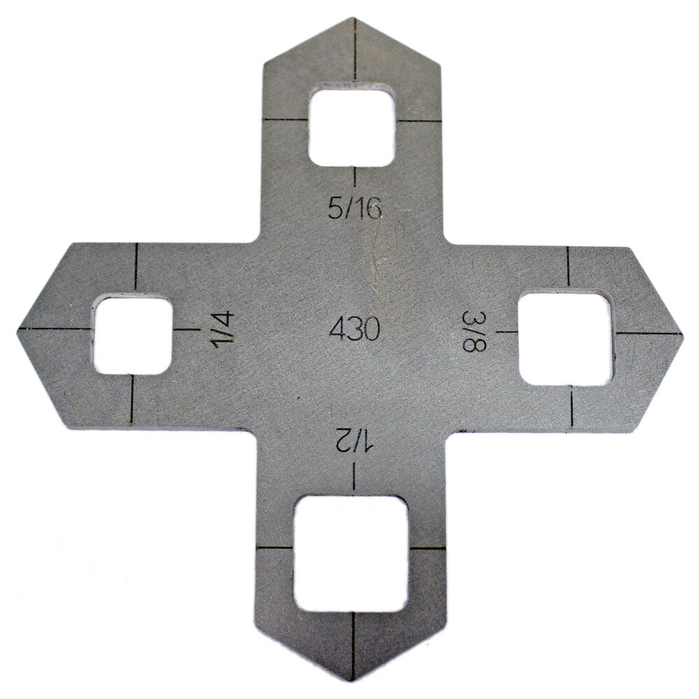 Plasma Stencil -  Square Carriage Bolt Hole - Plasma Cutter Guide