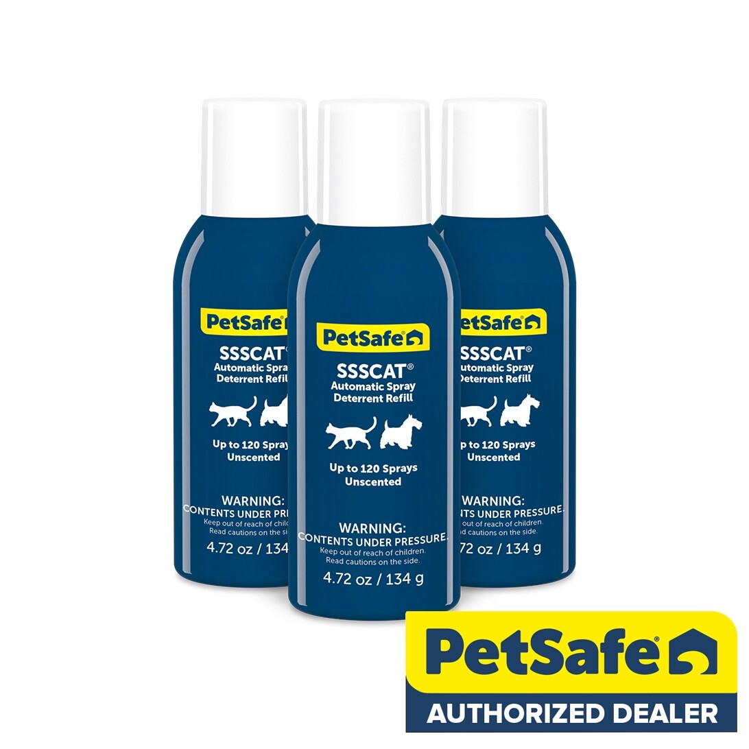 PetSafe PPD00-17622 Spray Refill Cat Pet Deterrent SSSCat 3 Pack Cans of 4.72 oz