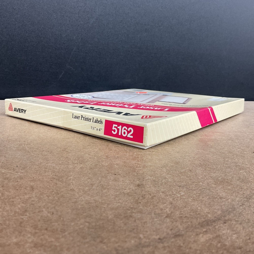 Avery Laser Printer Labels 1 1/3” X 4” Permanent Self-Adhesive - Open Box