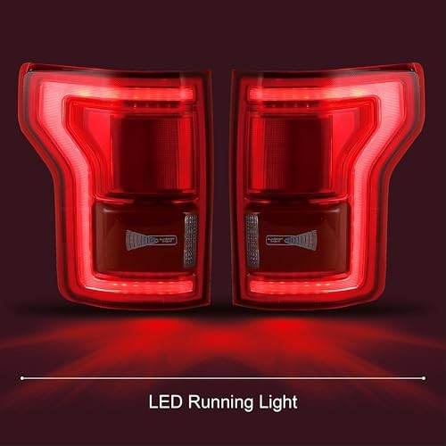LED White Tail Lights Assembly Compatible 17-19 F150 Chrome LED Left Driver Side