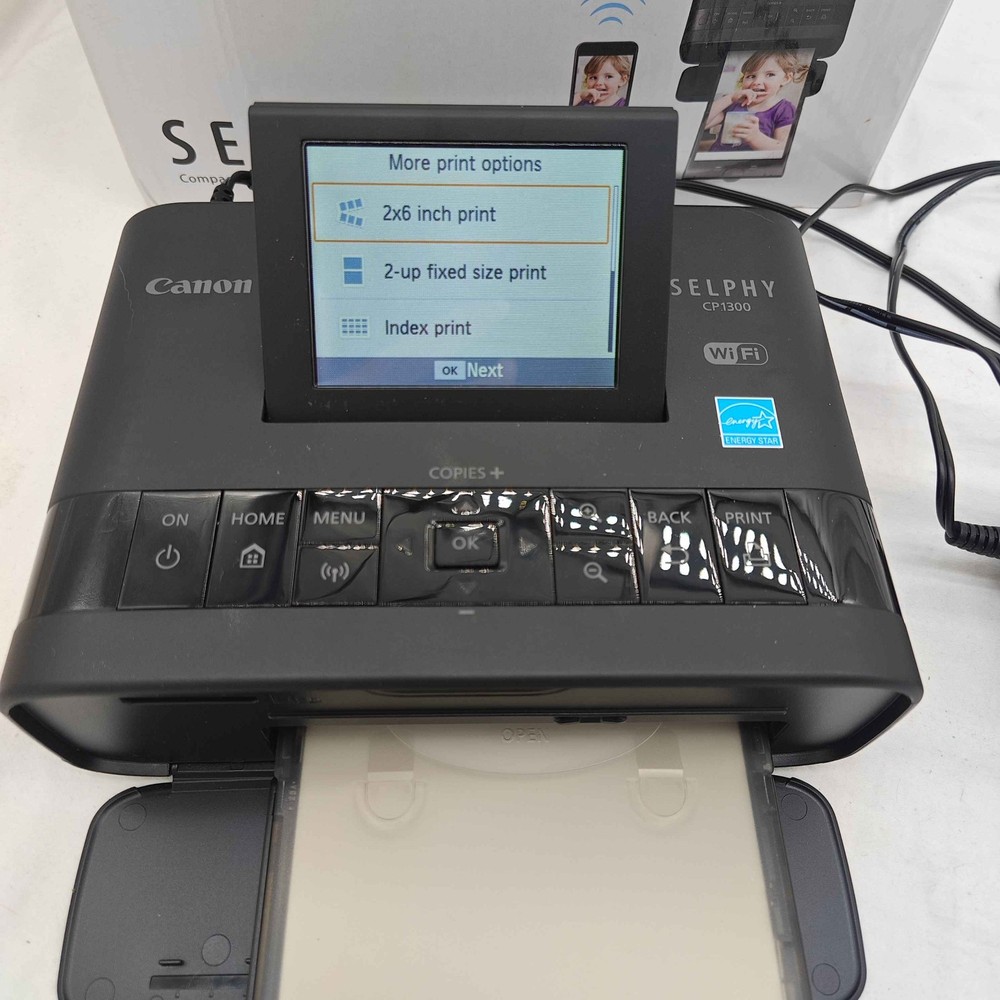 Canon SELPHY CP1300 Compact Wireless Black Photo Printer