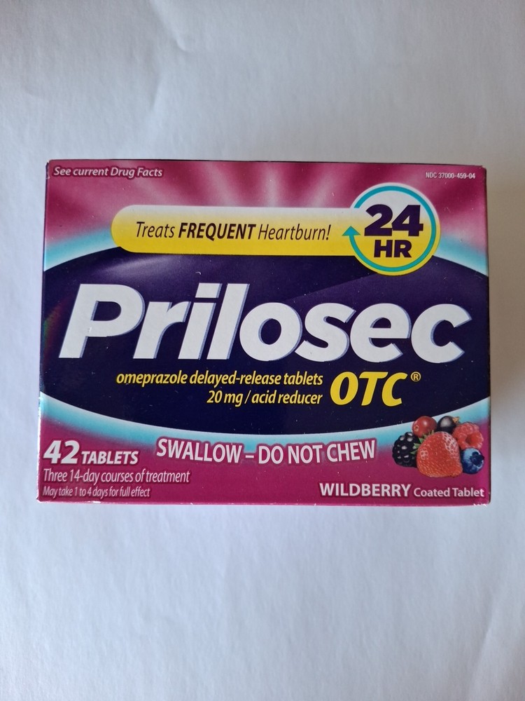 Prilosec Swallow-Do Not Chew Wildberry 42 Tablets