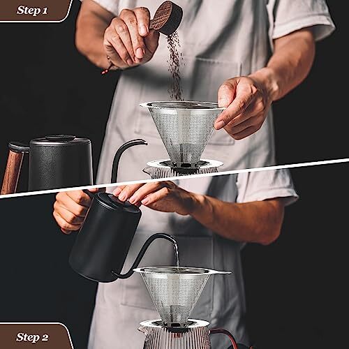 Pour Over Coffee Dripper, Slow Drip Paperless Coffee Filter, coffee dripper