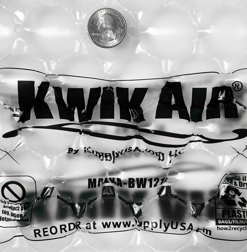 KwikAir® Bubble Cushioning Wrap Roll 1/2" 150 ft. x 12" Perforated Large Padding