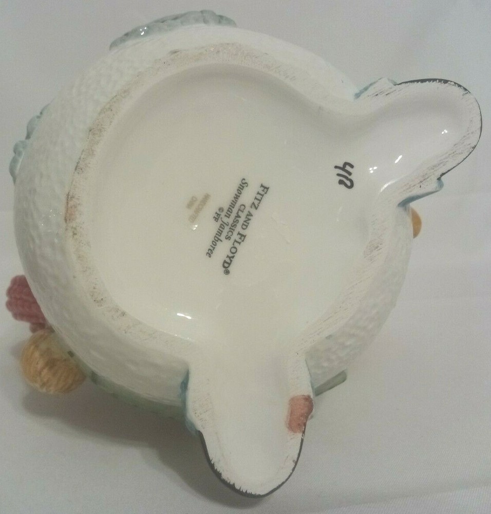 Retired Fitz & Floyd Classics Handcrafted Snowman Jamboree Pitcher *QUICK SHIP*
