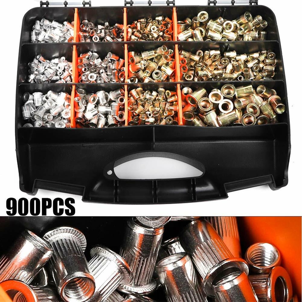 Premium Automatic Rivet Tool Set Riveter Gun with 960 Rivet Nuts Blind Rivet Gun