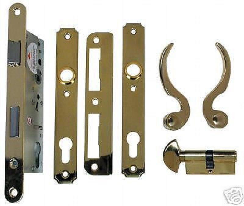 New Atrium Door Mortise Lock New In Box Chrome Or Brass with 2 keys