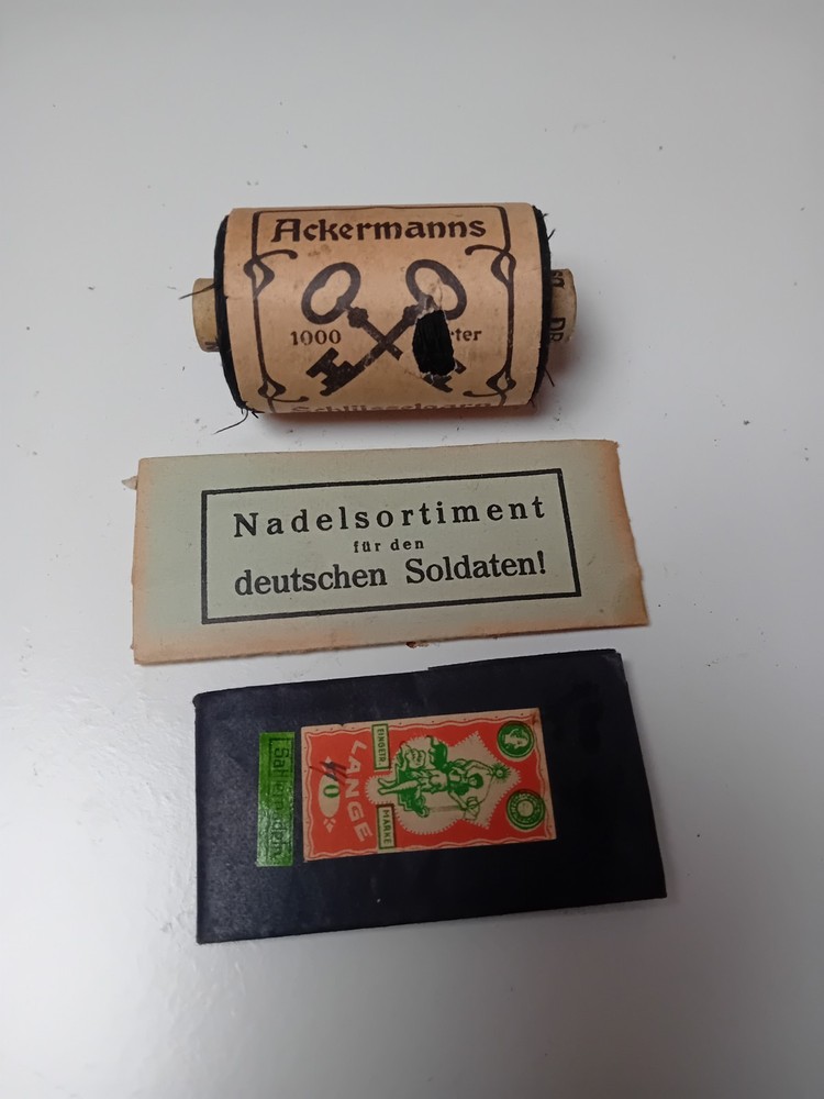 Vintage German Soldier WW2 Needle assortment and cotton real