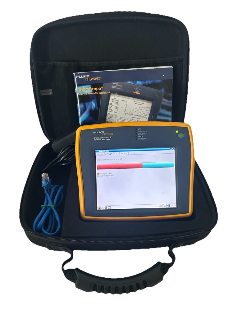 Fluke Networks EtherScope Series II Network Assistant-Case,Battery & Accessories