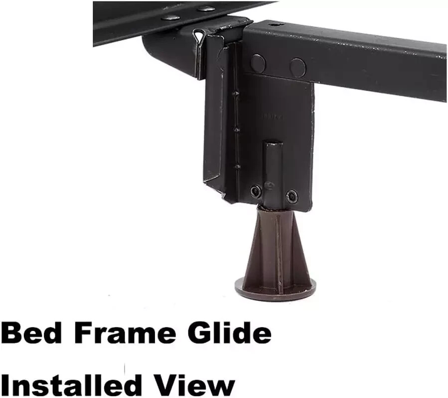 Steel Stem Bed Frame Feet Replace Wheels Prevent Sliding Plastic Inserts 4 Pack