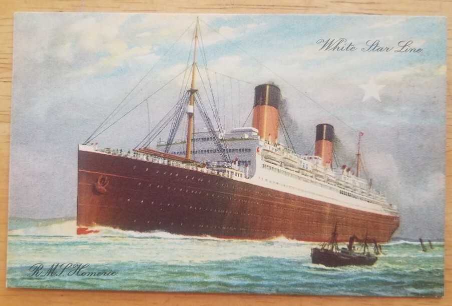 HOMERIC (White Star) White Star in upper corner c1925