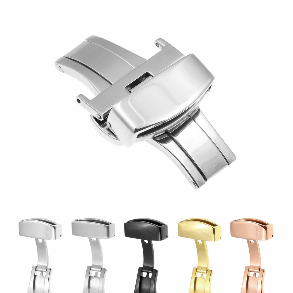 StrapsCo Butterfly Deployant Deployment Clasp Watch Band Strap Buckle