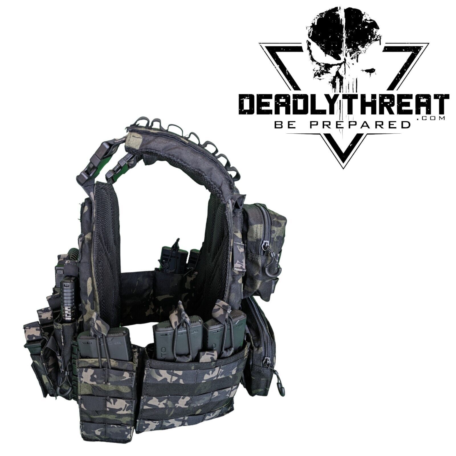 Urban Assault Ghost Camo Tactical Vest Plate Carrier With Level III Armor Plates