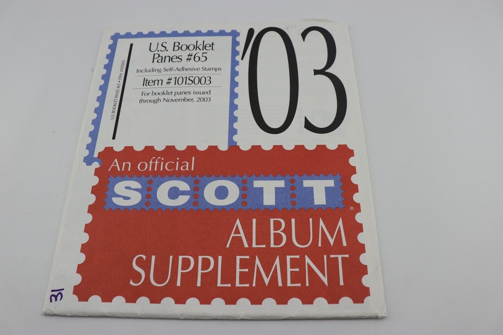 Scott supplements booklet US panes #65 ittem #101S003 issued 2003