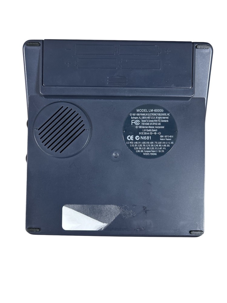 Franklin LM-6000b Language Master (With Case)