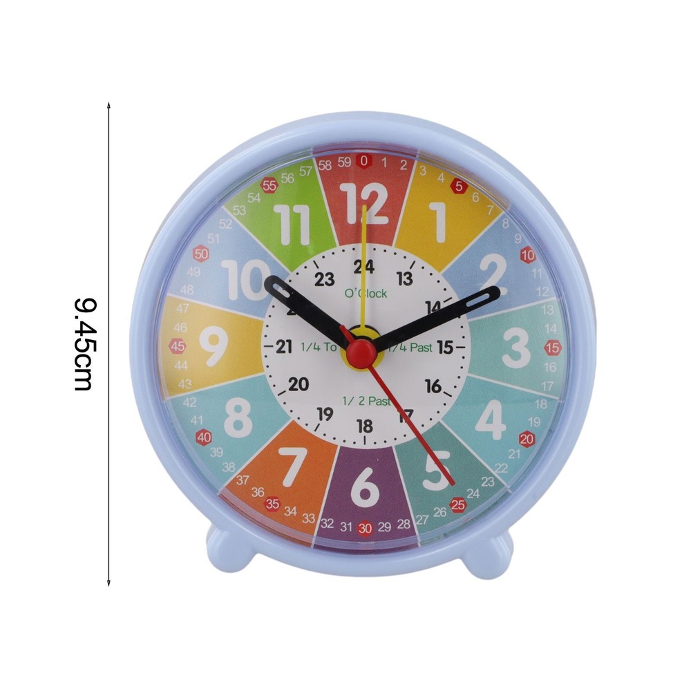Silent Learning Clock for with Colorful Sections and Easy Hanging Hook