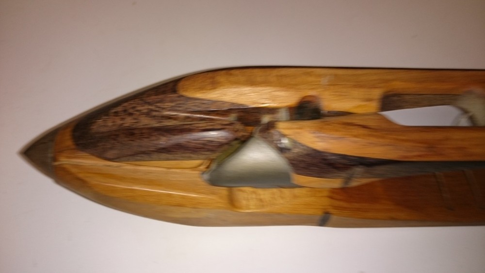 Vintage Shuttlecock Loom Weaving Tool Shuttle Textile Bobbin 1892