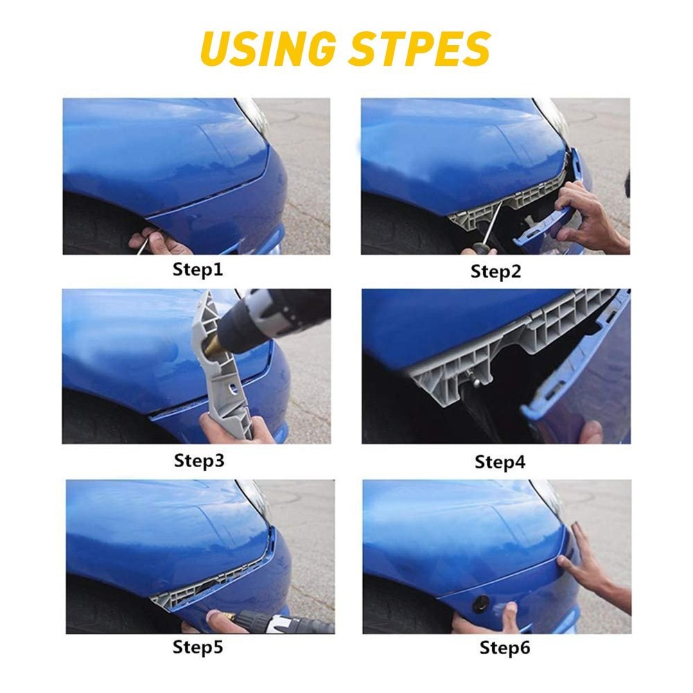 2PC Push Button Quick Release Hood Pins Bonnet Lock Clip Latch Bumper Universal